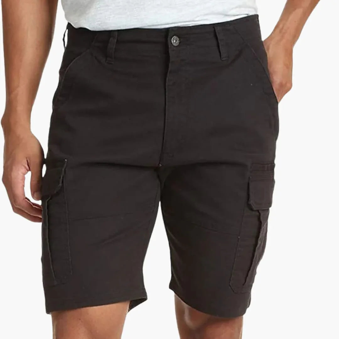 Men's Summer Cargo Shorts with Flap Pockets and Zipper