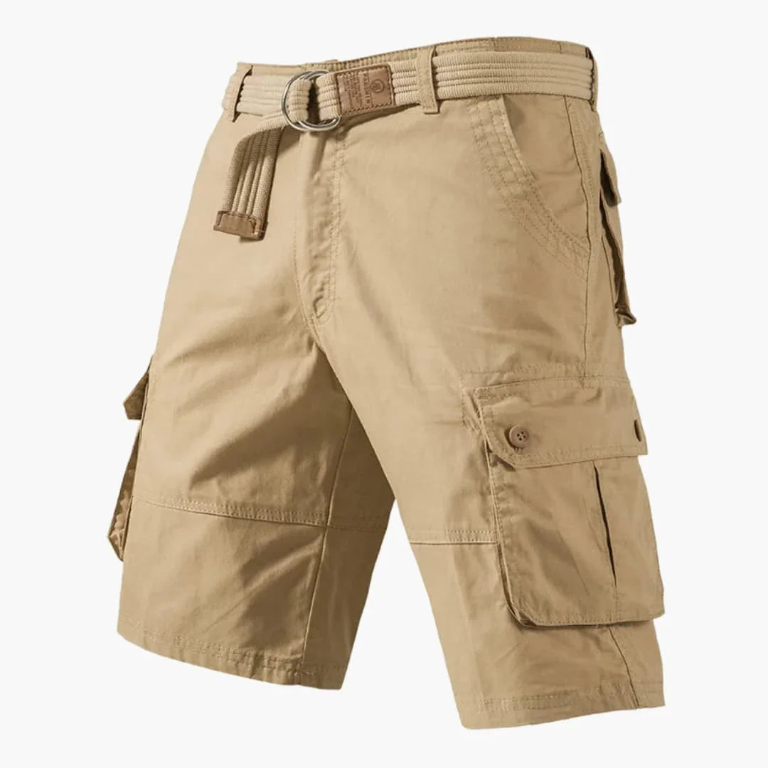 Bavane | Cargo shorts with belt and pockets - for men in casual style