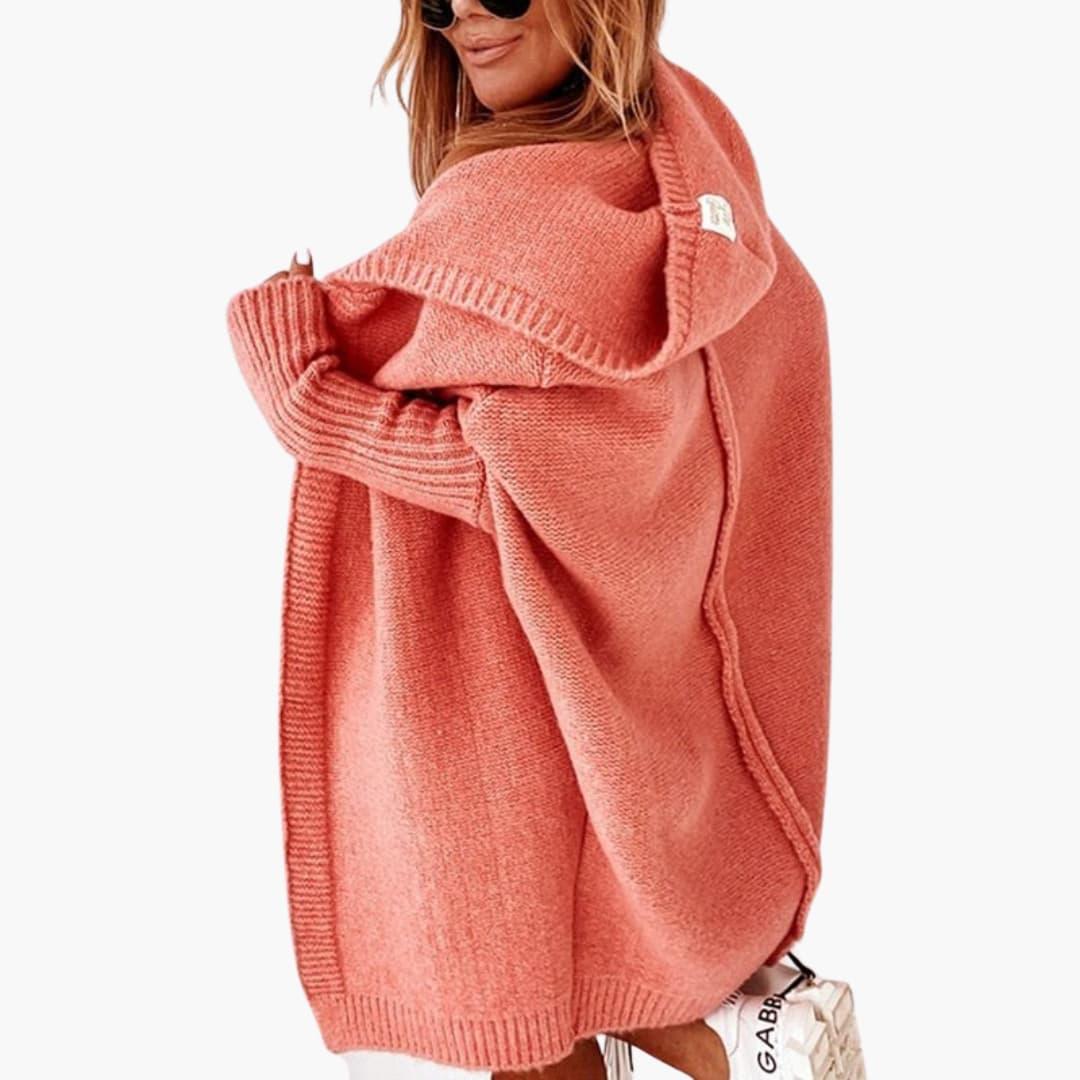 Striped Cardigan with Hood for Women