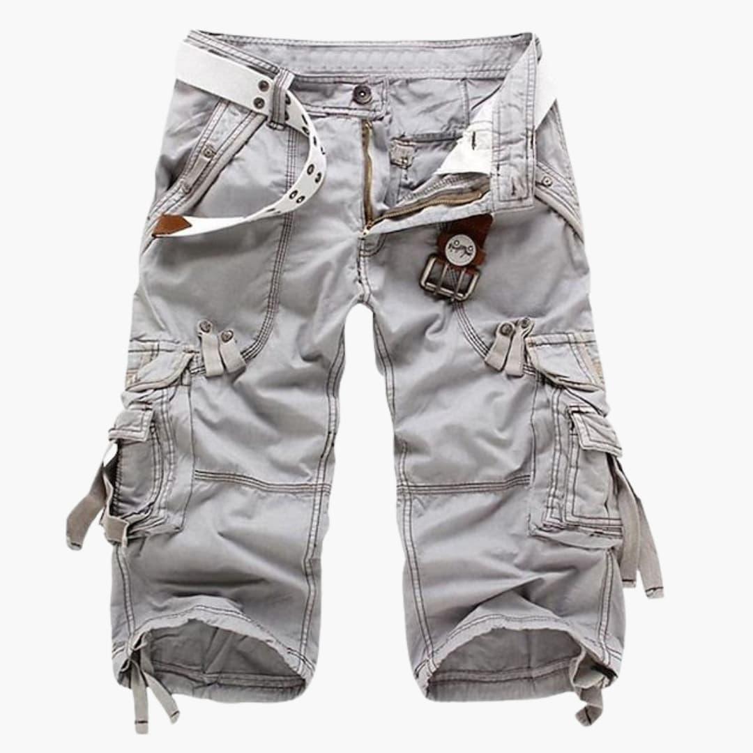 Men's Cargo Shorts with Pockets and Adjustable Waist for Summer