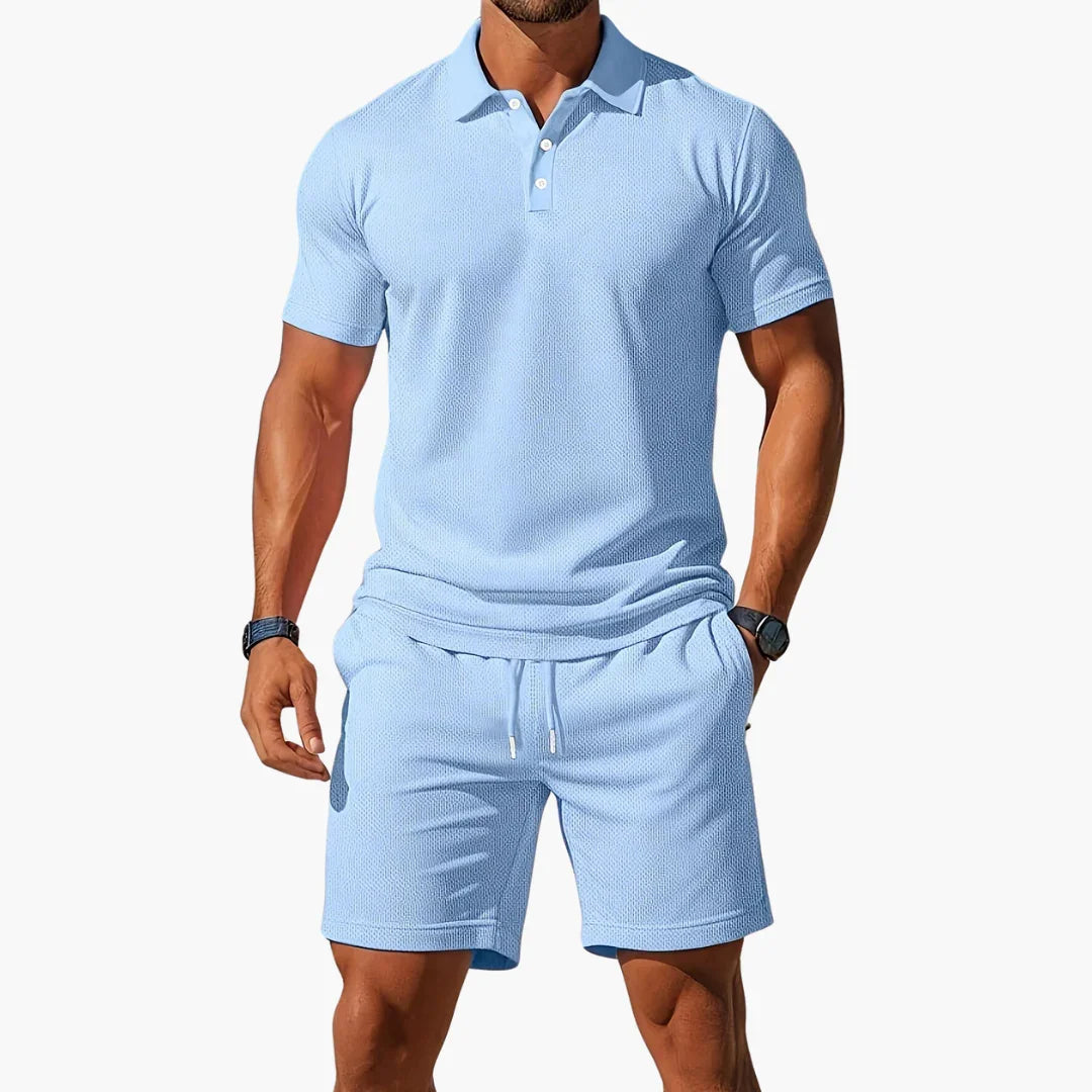 Bavane | Light Summer Polo Set for Men - Short Sleeve Shirt & Matching Shorts
