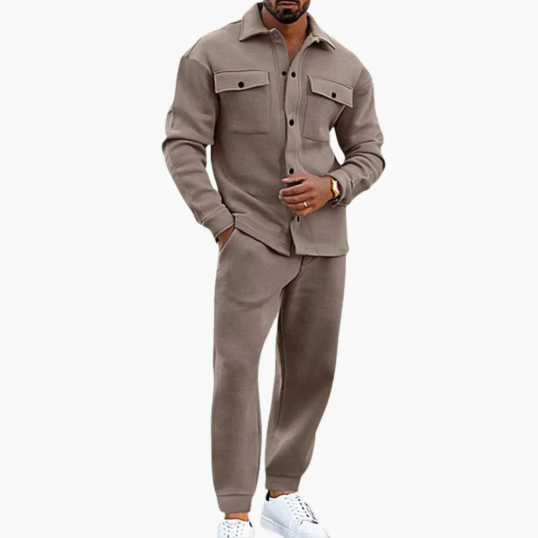 Bavane | Two-Piece Men's Set with Long Sleeve Shirt and Pants