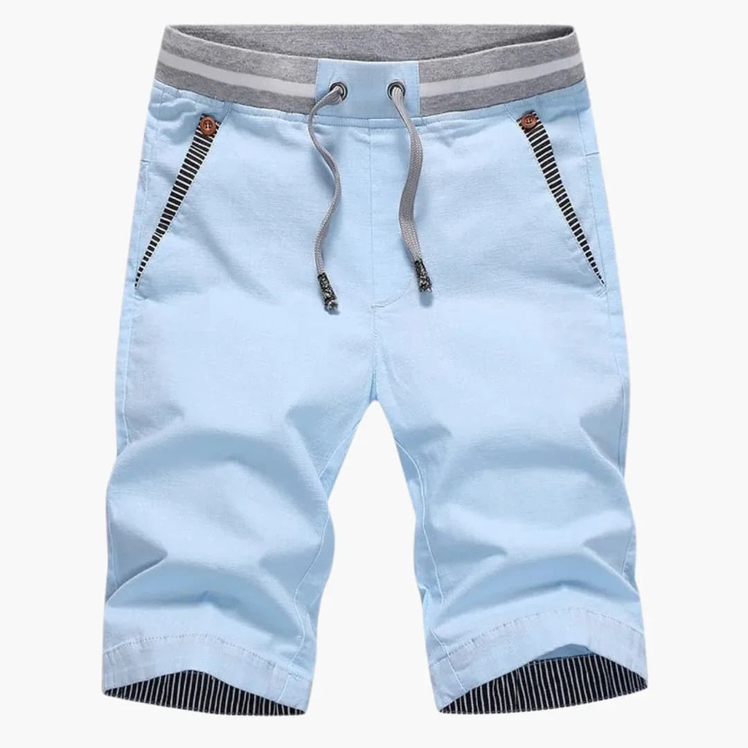 Men's Summer Shorts with Drawstring and Side Pockets