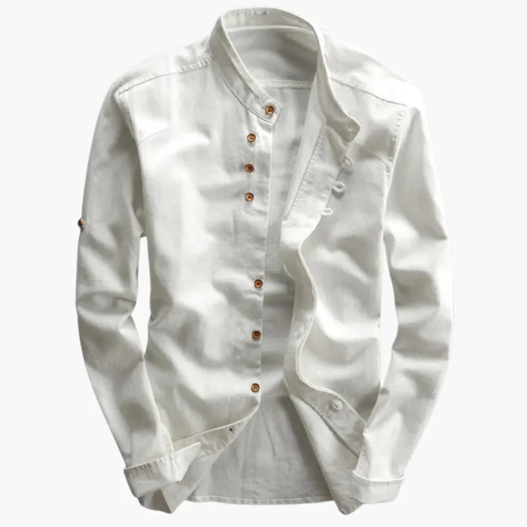 Bavane | Stand Collar Shirt for Men - Minimalistic, Elegant & Casual