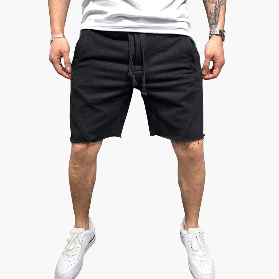 Men's Knee-Length Shorts with Drawstring for Summer