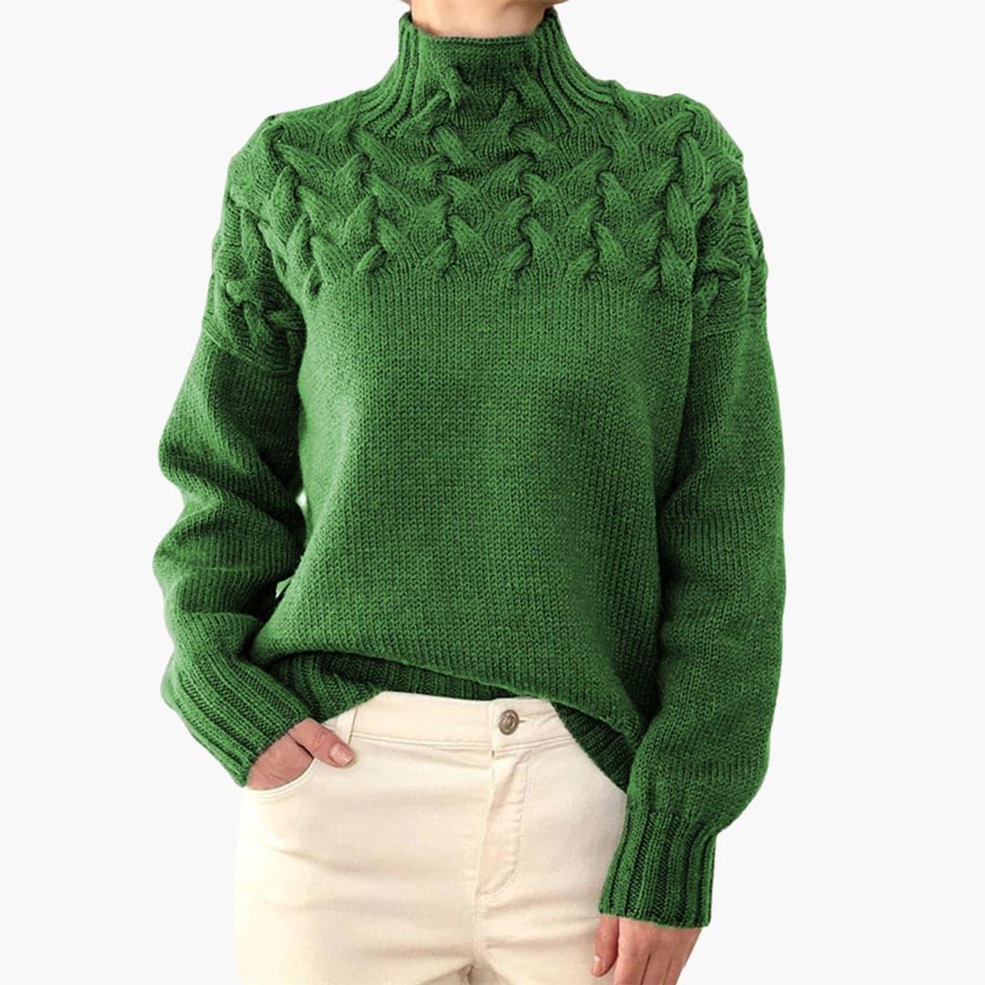 Turtleneck Knitted Sweater for Women