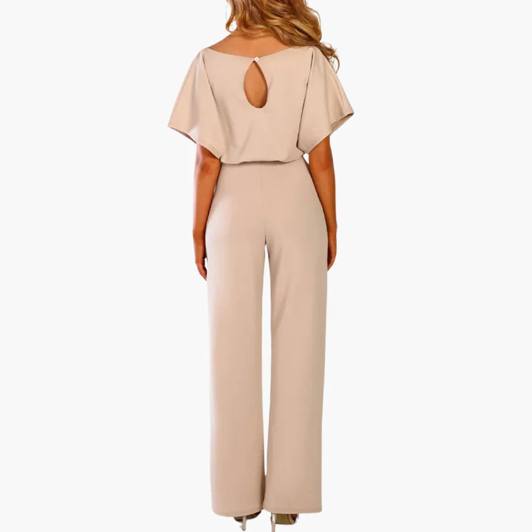 Women's Jumpsuit - Elegant with Belt & Wide Leg