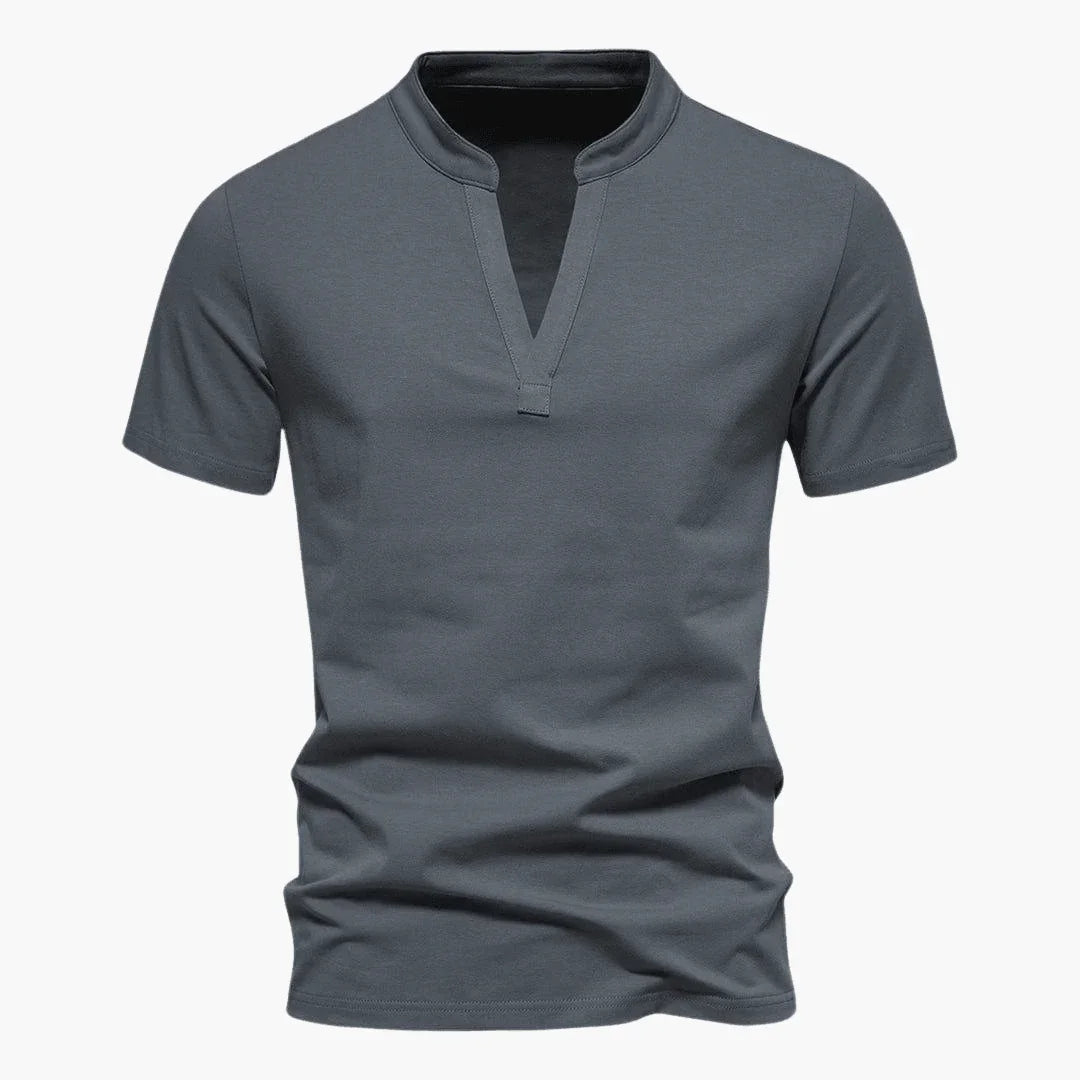 Men's V-Neck T-Shirt Made of Breathable Cotton