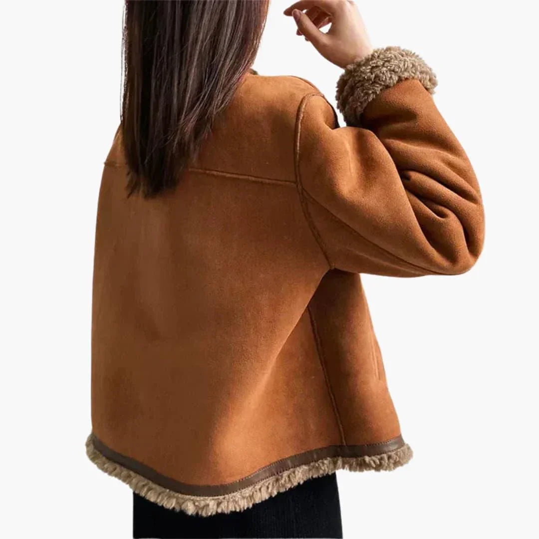 Faux Shearling Jacket for Women  Winter Jacket with Cozy Lining