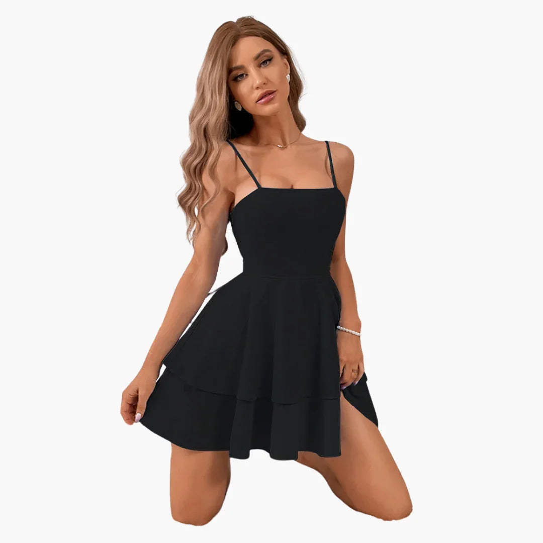Summer Mini Dress for Women - Spaghetti Straps & Flowy Fit