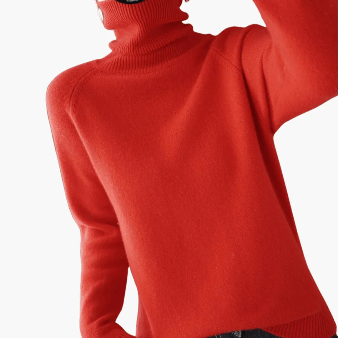 Turtleneck Knit Sweater for Women  Winter Sweater with Long Sleeves