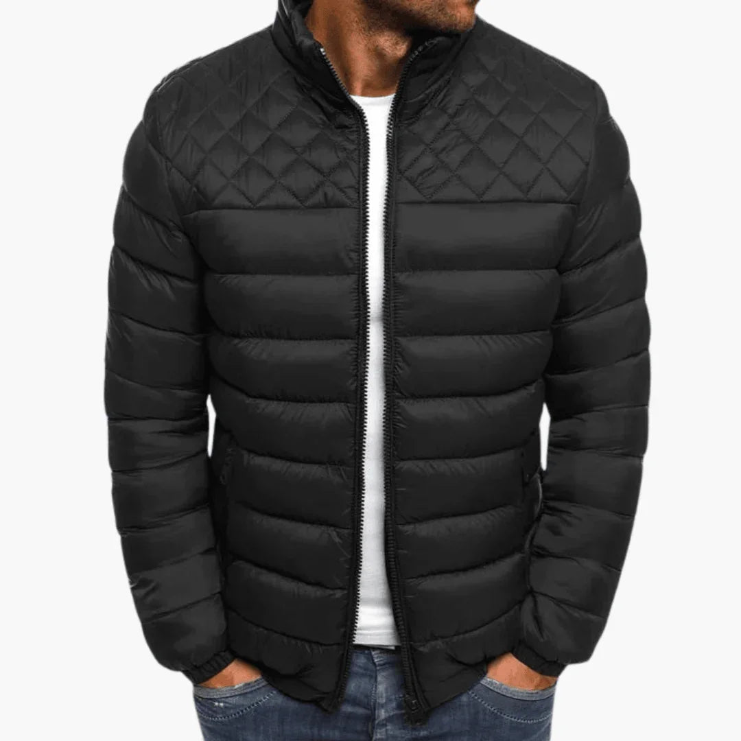 Men's Puffer Jacket  Warm Quilted Jacket for Winter