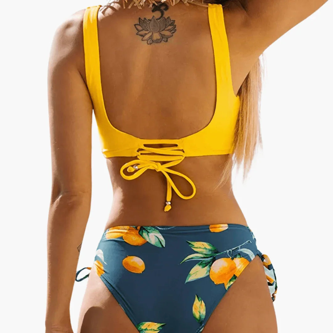 Bikini Set with Crisscross for Women  Floral & Stylish