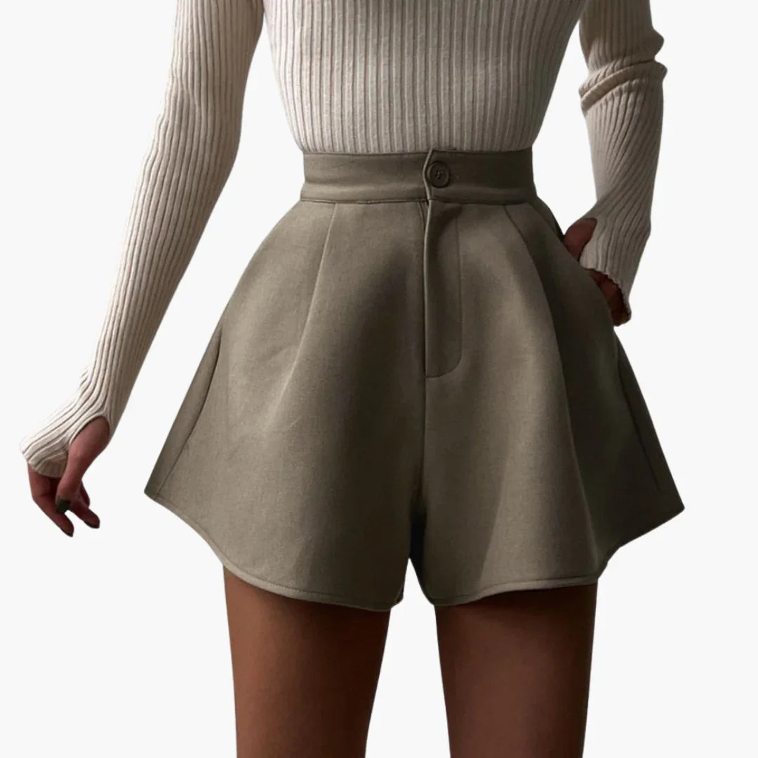 Pleated Shorts with Wide Cut - Women's Summer Chic