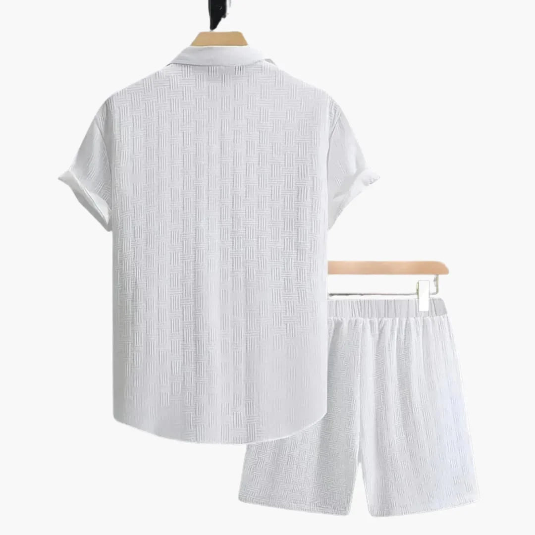 Vintage Polo Shorts Set for Men - Summer Outfit