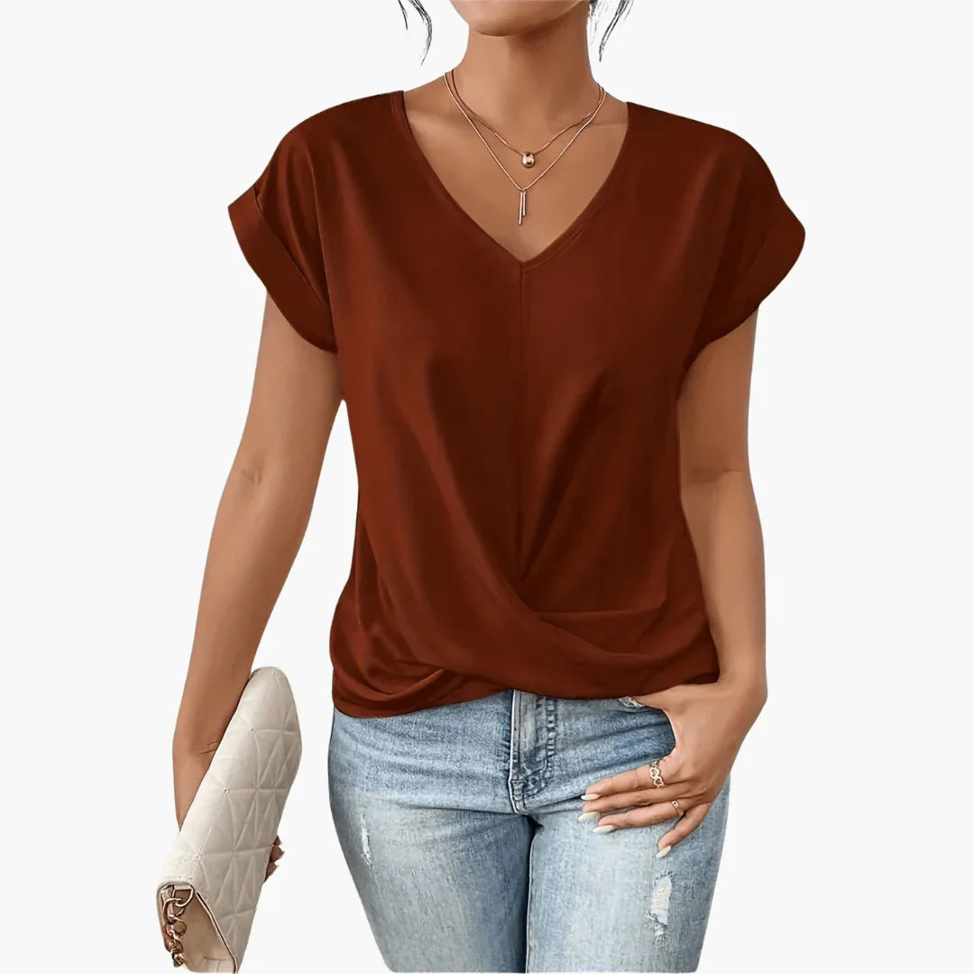 Trendy V-Neck Blouse for Women  Stylish & Comfortable