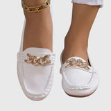 Colette | Women's Flat Loafers with Chain Detail and Slip On