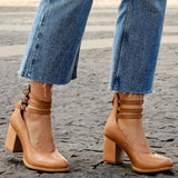 Womens Orthopedic Sandals with Ankle Strap and Block Heel