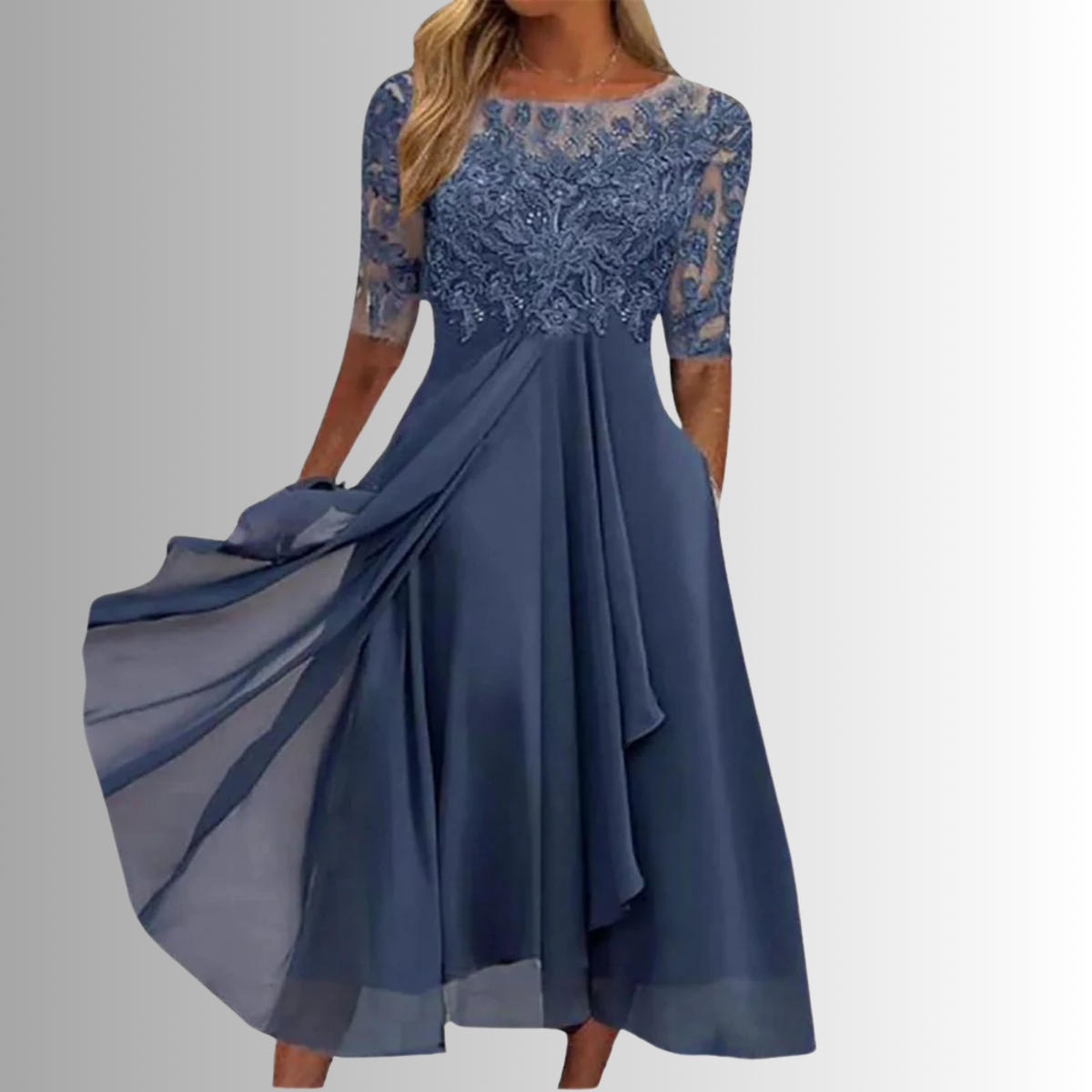 Women's Dress | Lace Top Detail Midi