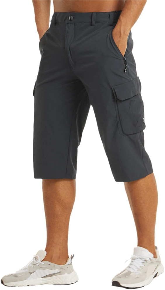 Men's Bermuda Cargo Shorts with Pockets for Summer Outdoor