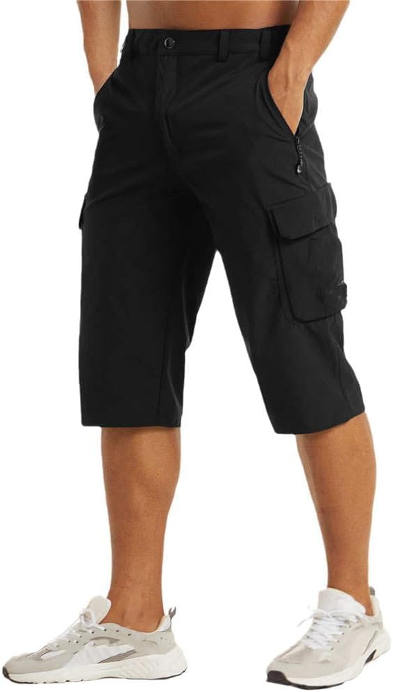 Men's Bermuda Cargo Shorts with Pockets for Summer Outdoor