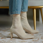 Women's Ankle Boots with Pointed Toe and Heel
