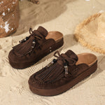 Women's Sandals with Tassel Detail and Platform Sole
