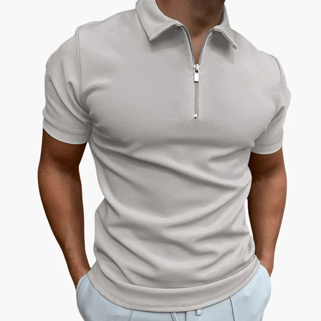 Men's Polo Shirt with Zipper  Comfortable & Stylish