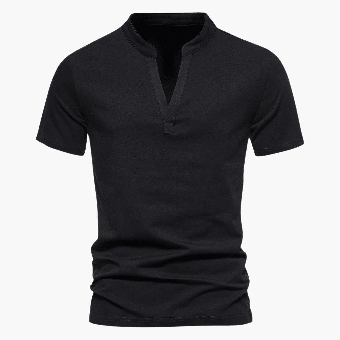 Men's V-Neck T-Shirt Made of Breathable Cotton