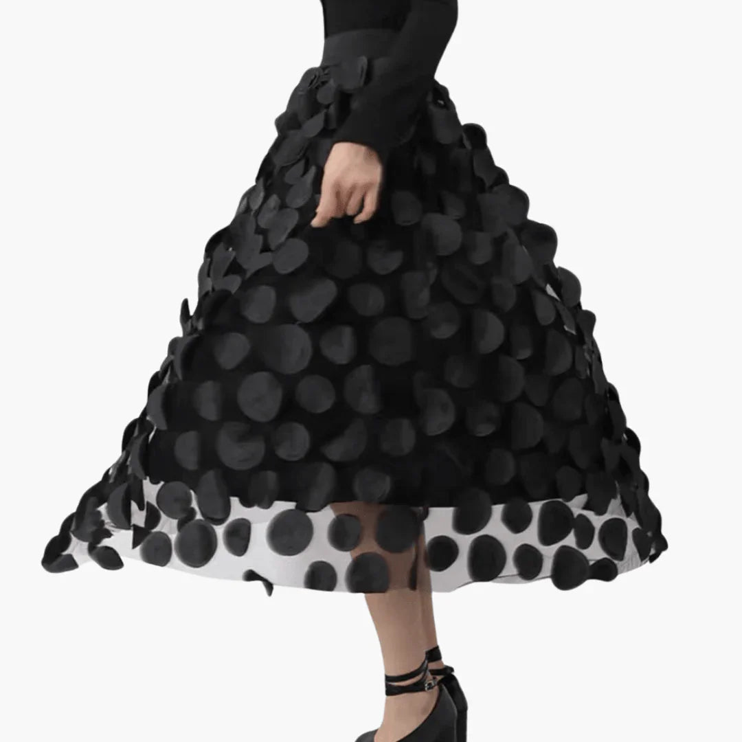 Tulle Maxi Skirt with Dots for Women - Striking & Elegant