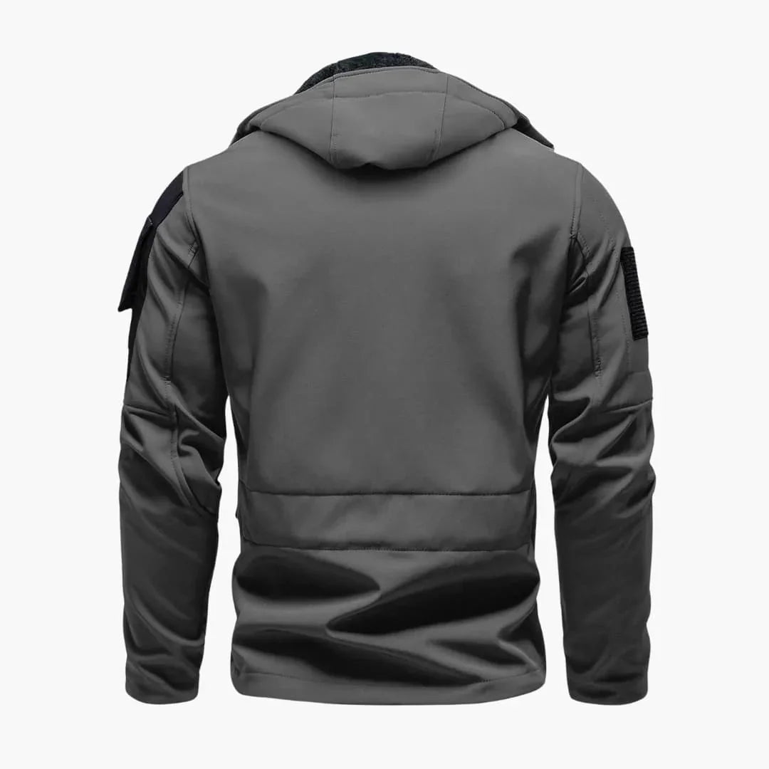 Men's Zip-Up Hoodie with Multiple Pockets