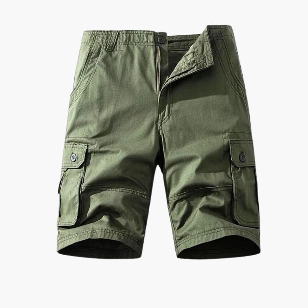 Men's Cotton Cargo Shorts with Pockets for Summer