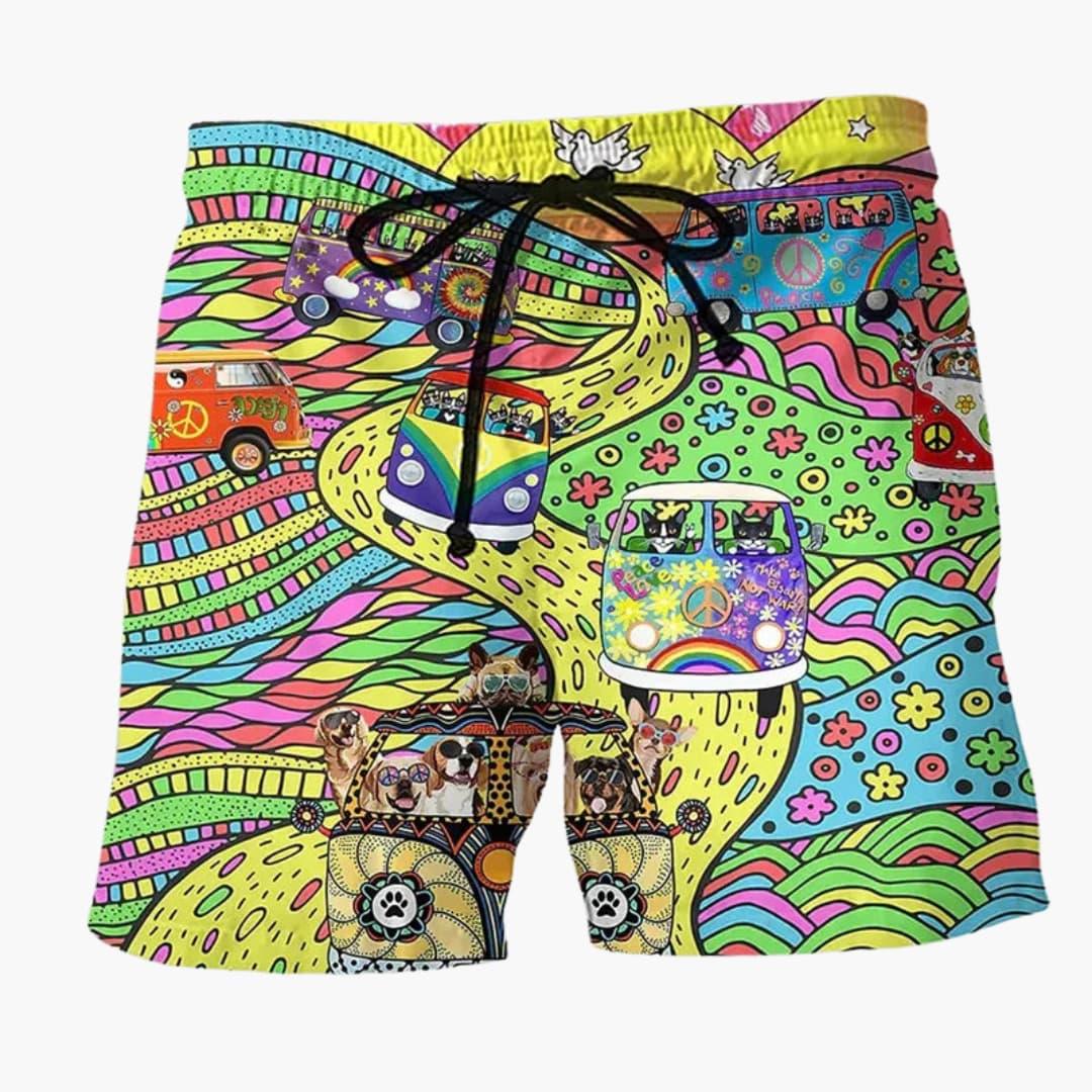 Colorful Printed Boardshorts for Men - Summer Beach Fashion