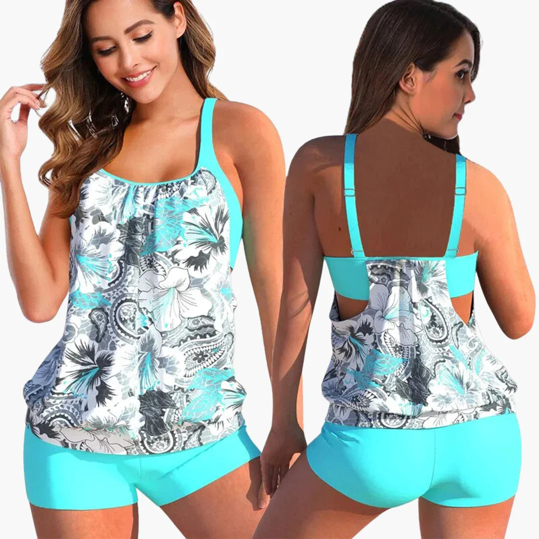 Tankini Set for Women - with Tummy Control Effect and Adjustable Straps
