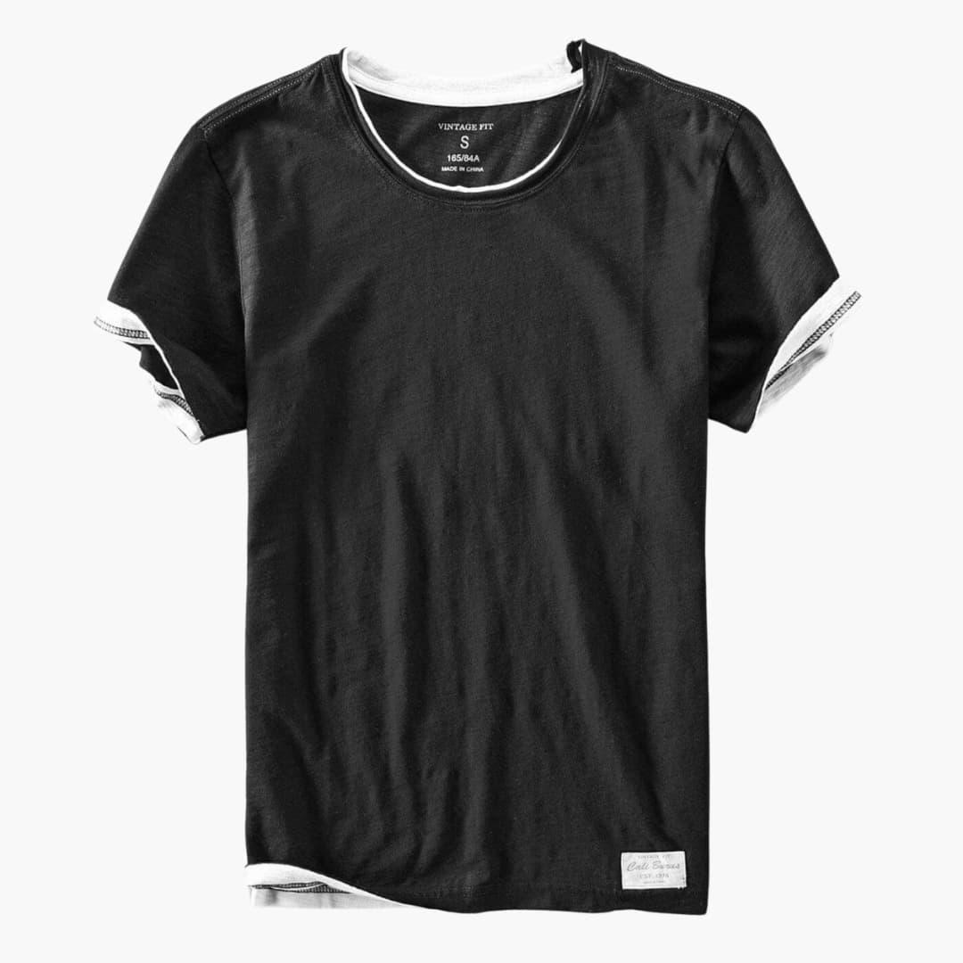 Basic T-Shirt - Men's Round Neck Short Sleeve Shirt Made of Cotton