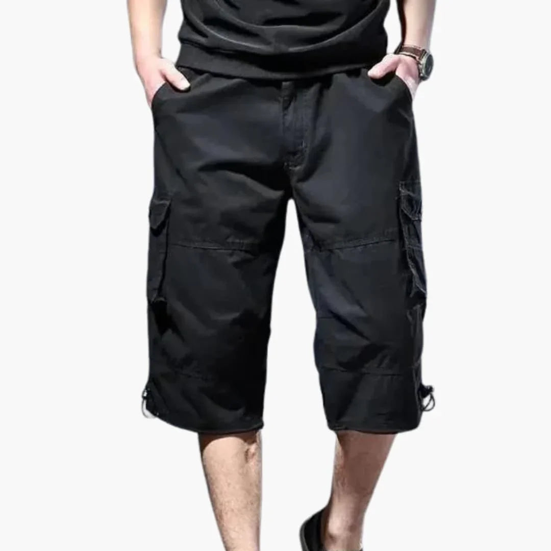 Men's 3/4 Pants with Pockets Made of Lightweight Fabric for Summer