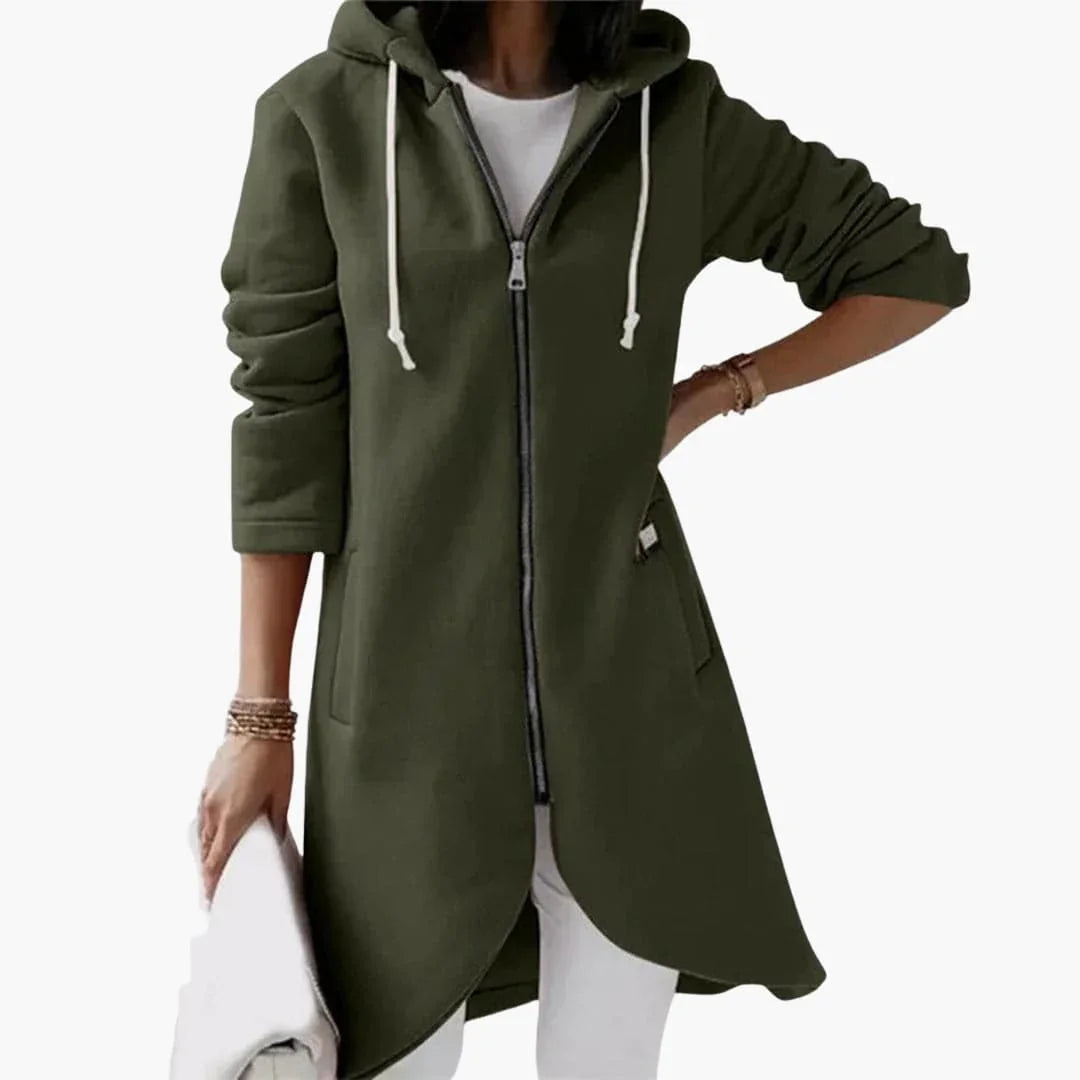 Long Zip-Up Hoodie for Women