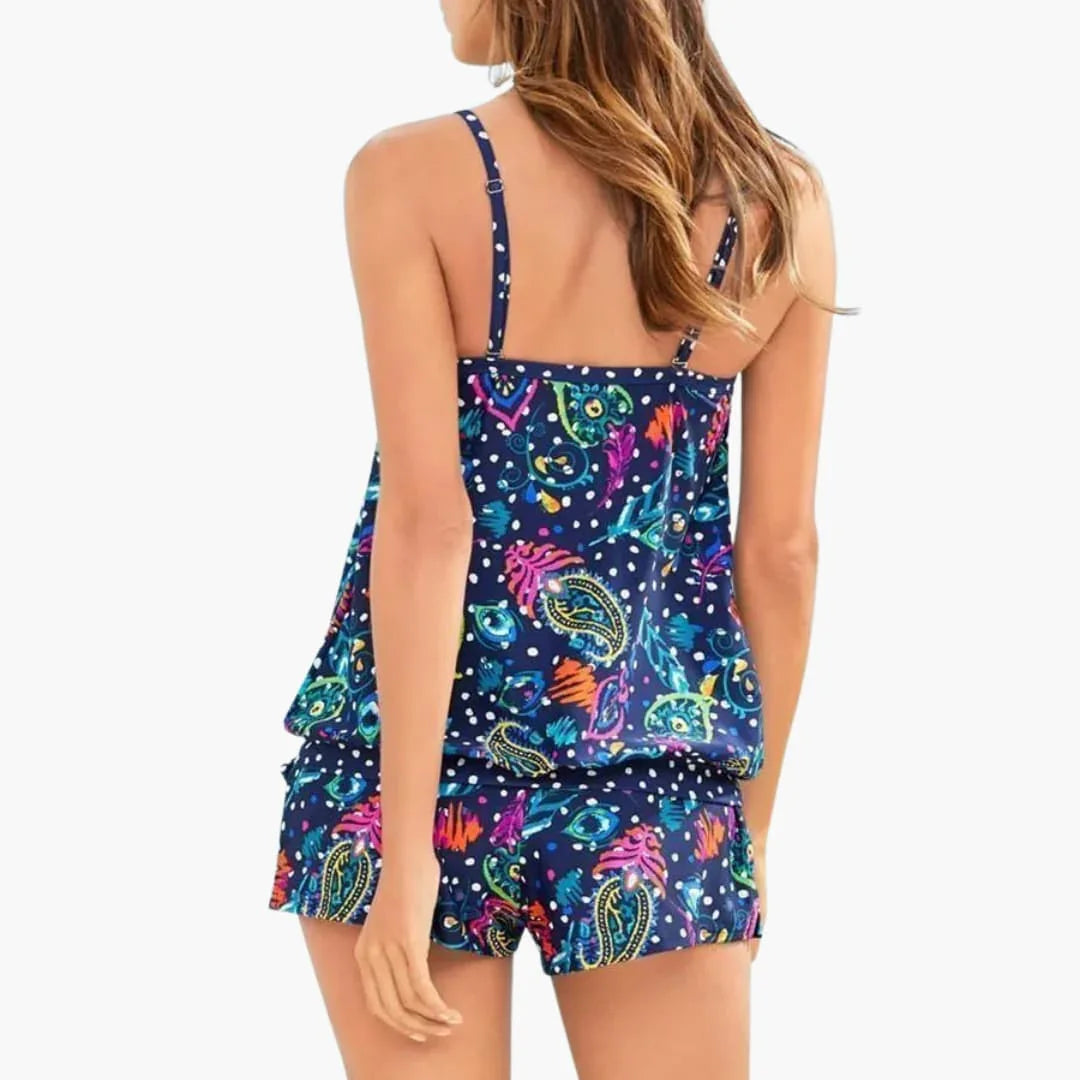 Women's Summer Two-Piece Set with Drawstring Shorts
