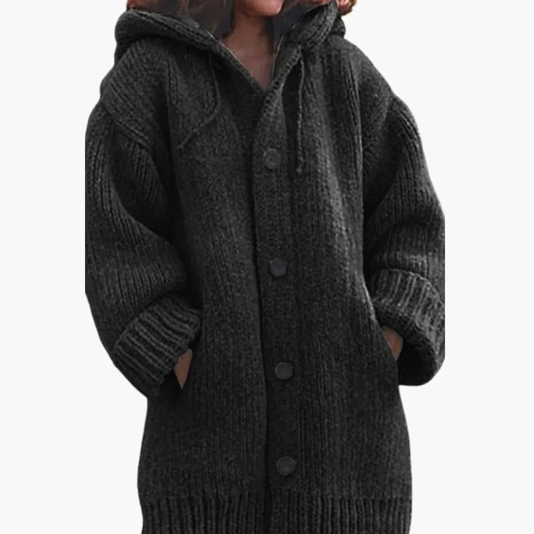 Long Hooded Cardigan for Women