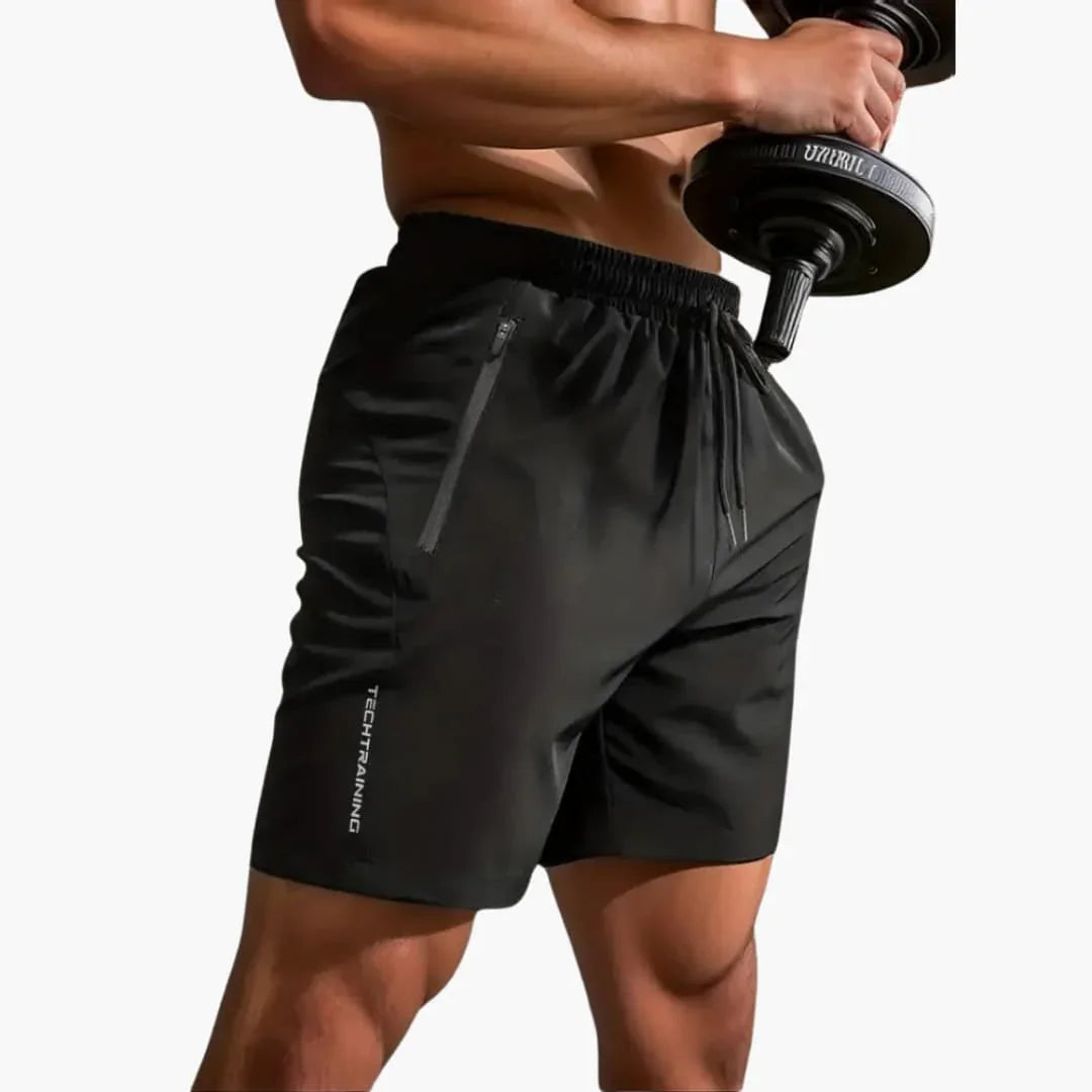 Men's Nylon Shorts with Zipper Pockets for Summer