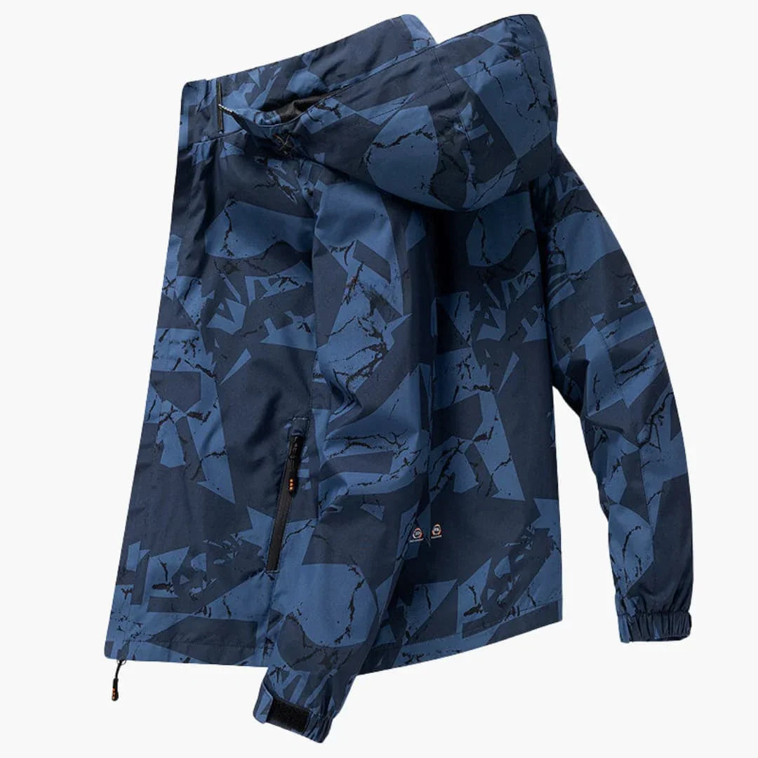 Men's Ski Jacket with Hood and Elastic Cuffs