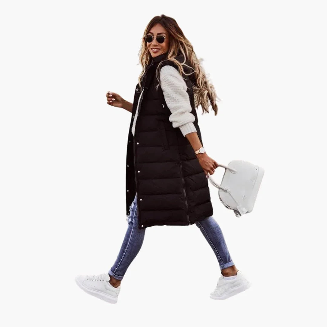 Bavane | Quilted Long Vest for Women