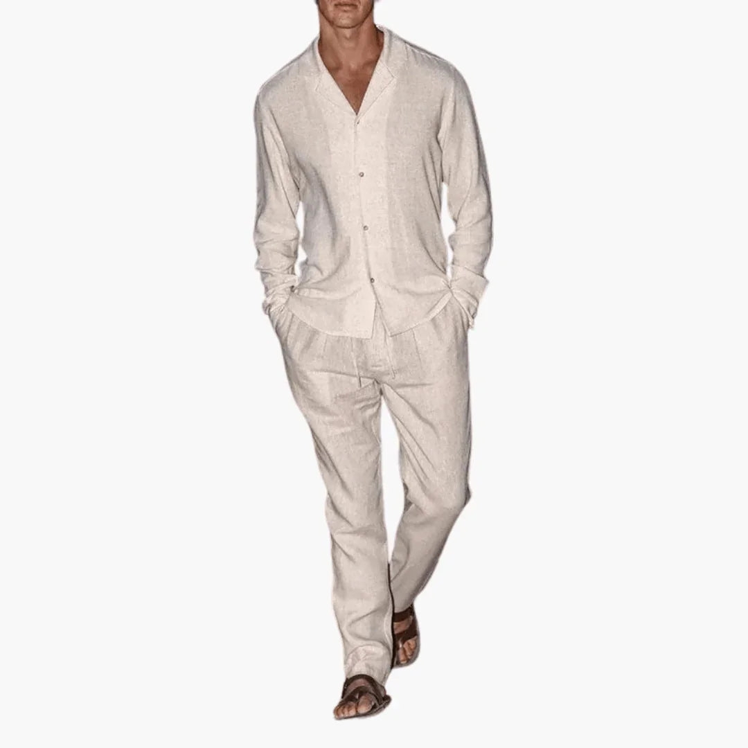 Men's Shirt and Pants Set - Comfortable and Breathable