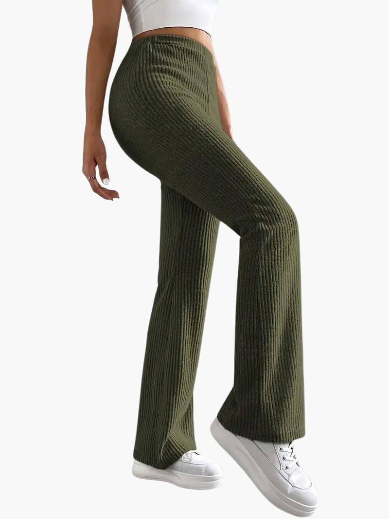 Wide High Waist Knit Pants for Women  Comfortable Lounge Fit