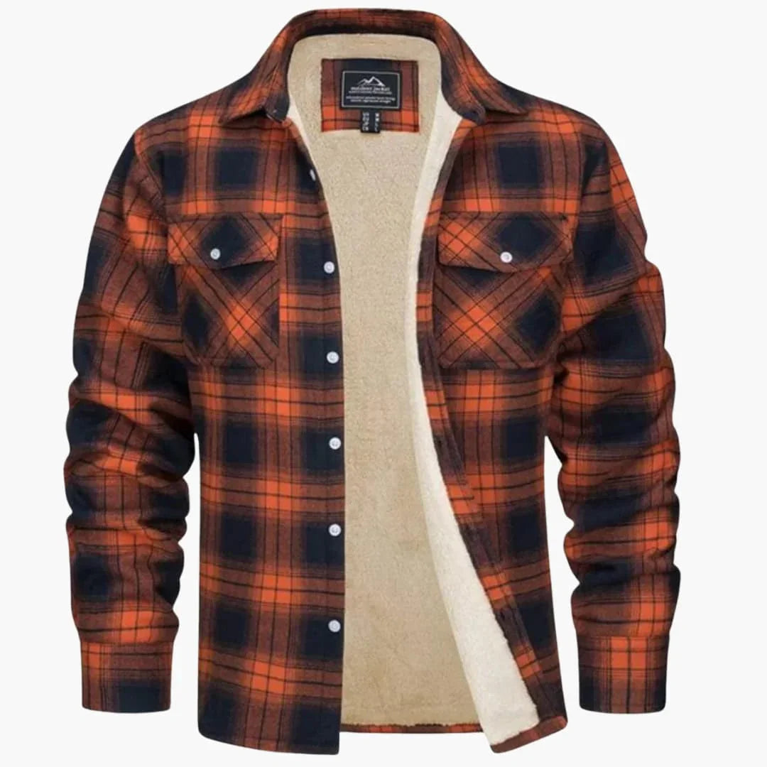 Bavane | Fleece-Lined Check Jacket for Men