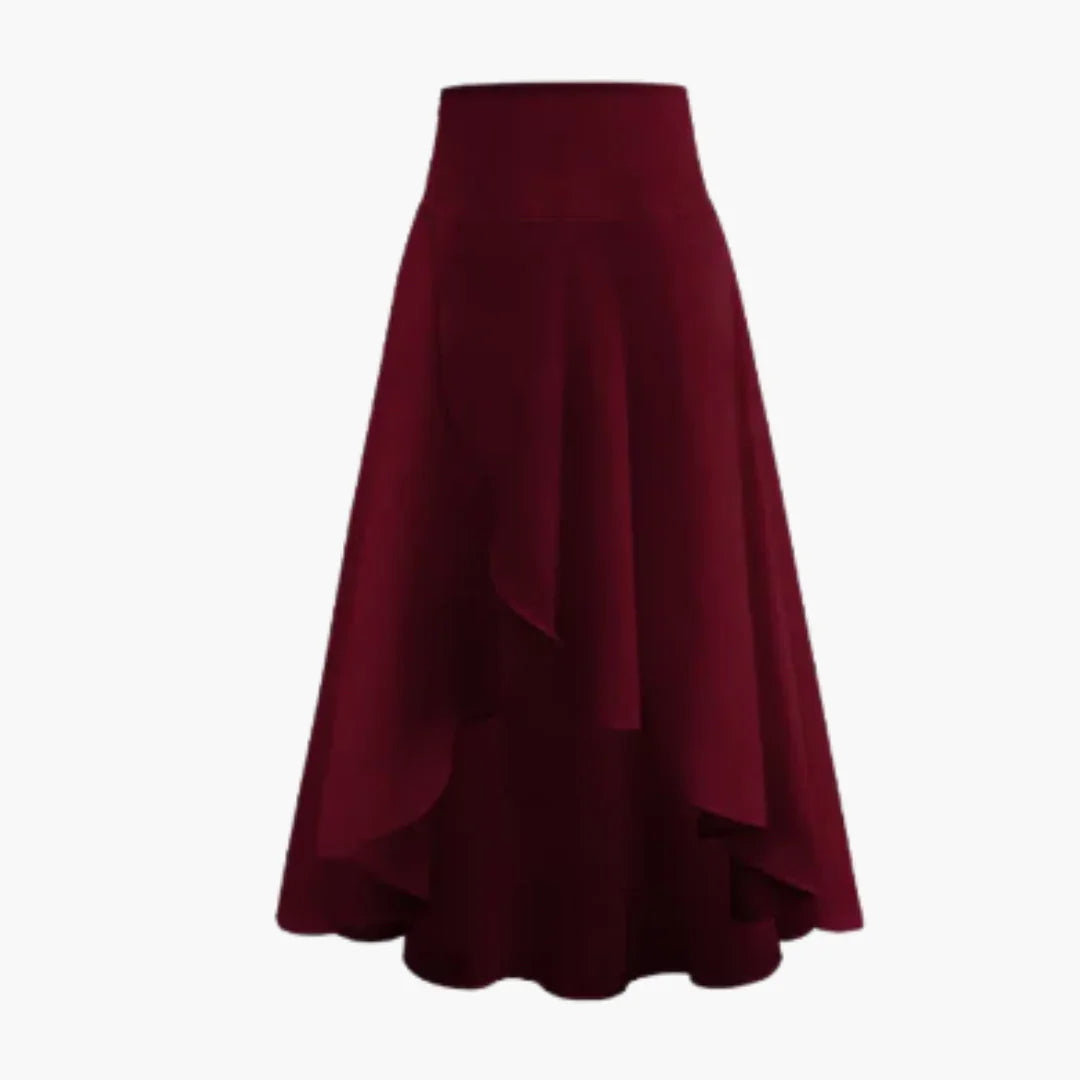 Pleated Skirt for Women - Elegant Midi Skirt with Pleat Design