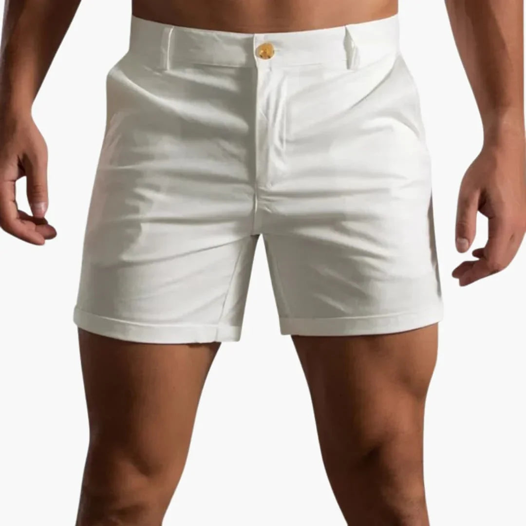 Bavane | Men's Summer Shorts with Button Closure and Belt Loops