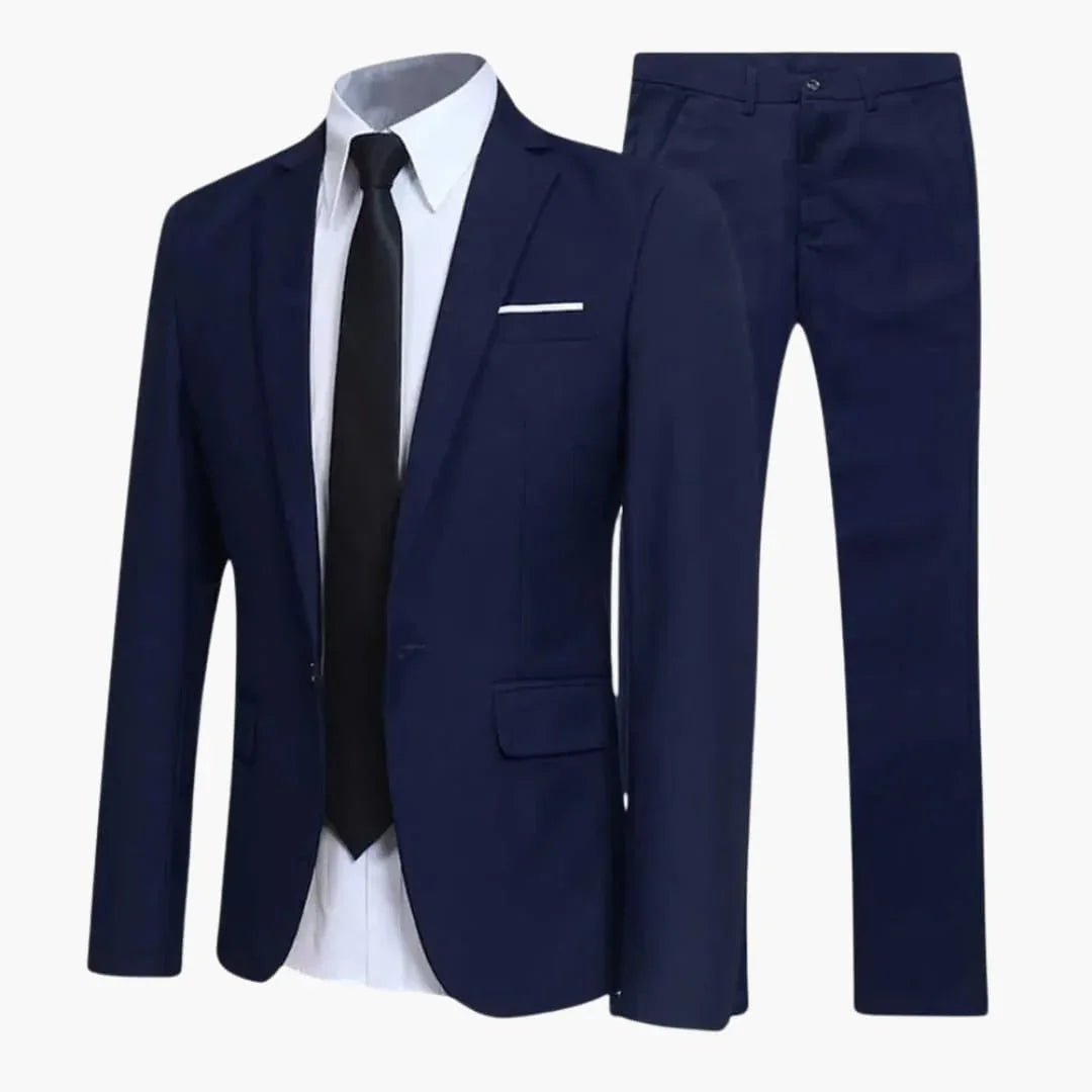 2-Piece Suit Set - Slim Fit Men's Suit for Business Look