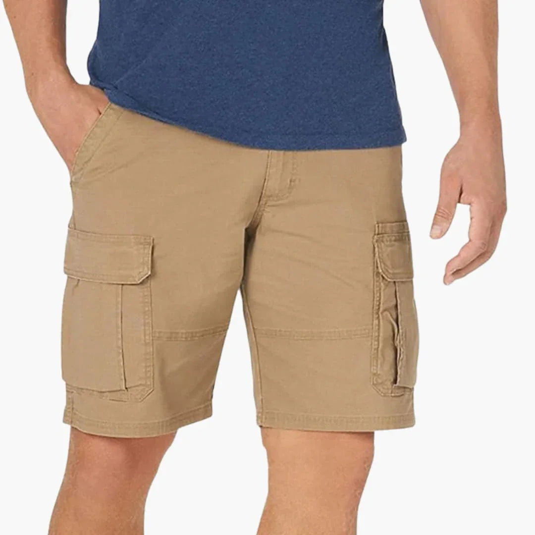 Men's Summer Cargo Shorts with Flap Pockets and Zipper
