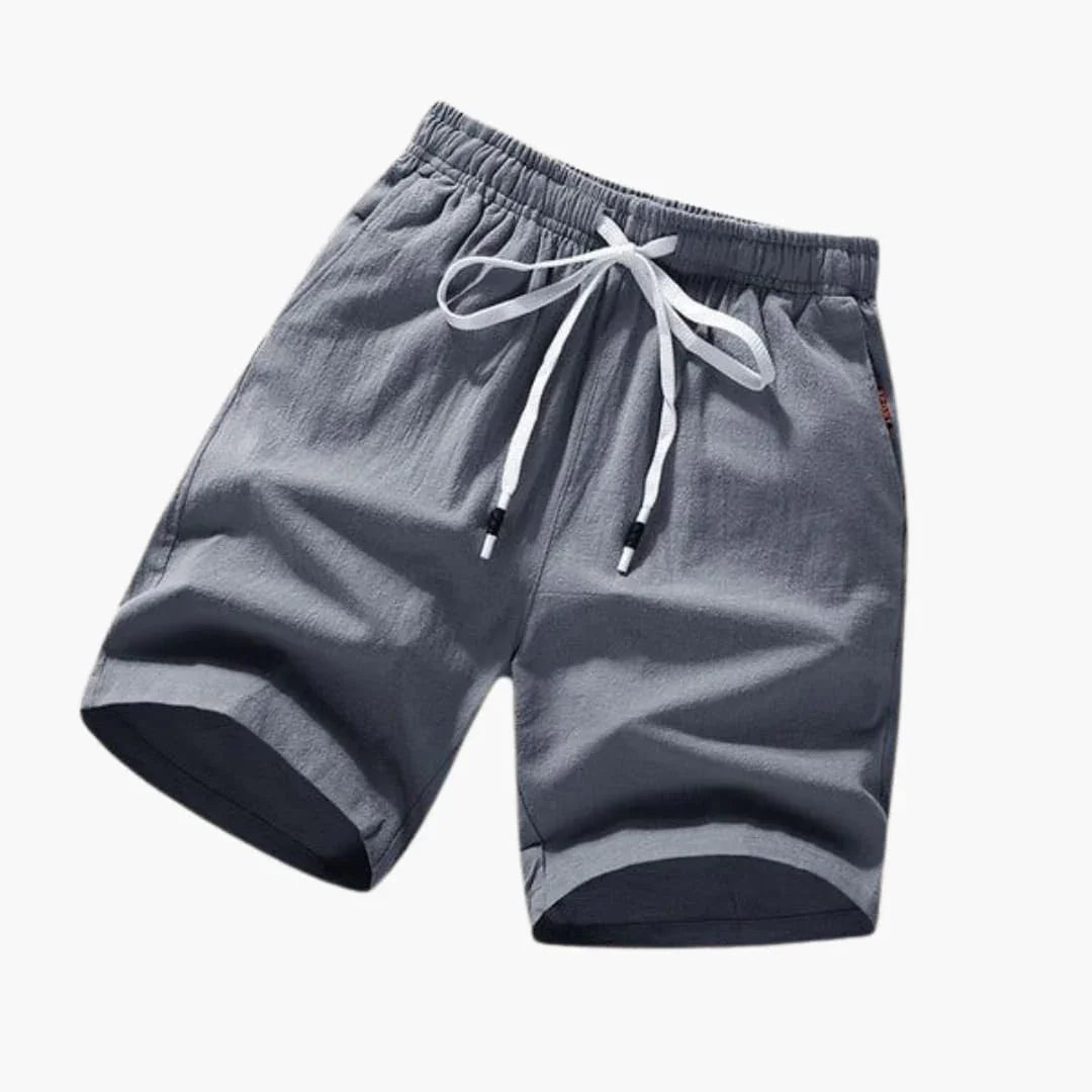 Men's Swim Shorts with Drawstring and Side Pockets for Summer